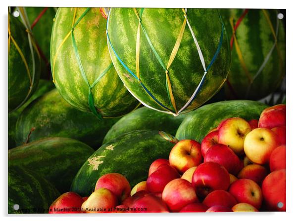   misc  ...Watermelons and Apples Acrylic by Elaine Manley