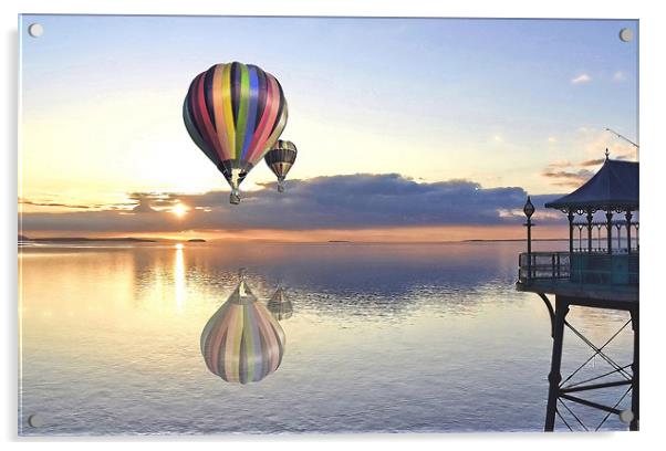Balloon Flight Acrylic by Alex Hardie