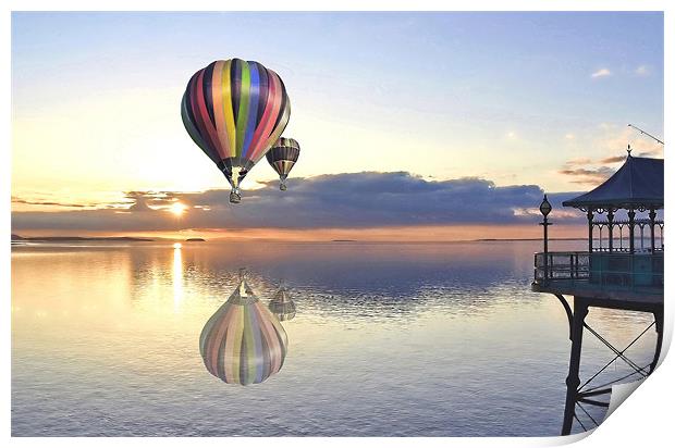 Balloon Flight Print by Alex Hardie