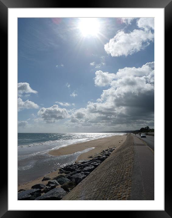 Omaha Beach, Normandy Framed Mounted Print by Noreen Linale