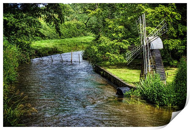 Little Windmill on the river Print by Dean Messenger