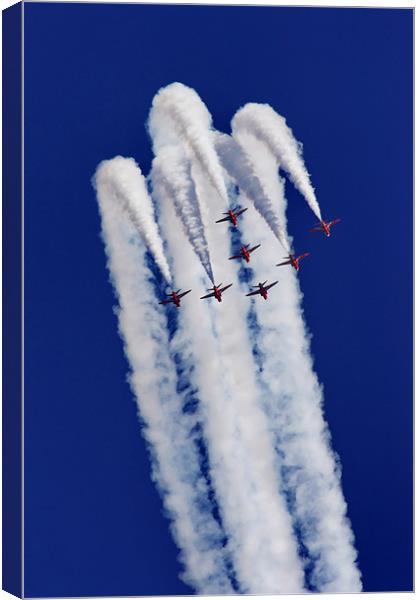 Red Arrows Canvas Print by Phil Clements