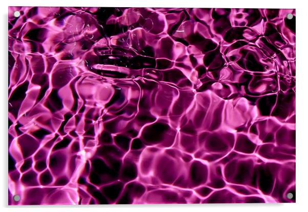 Ripples in water, purple Acrylic by Christopher Mullard