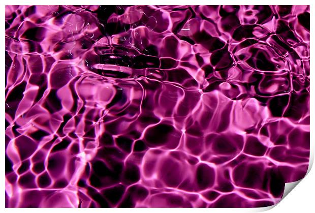 Ripples in water, purple Print by Christopher Mullard