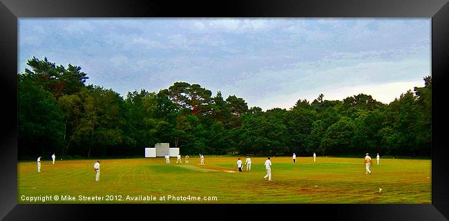 Village Cricket Framed Print by Mike Streeter