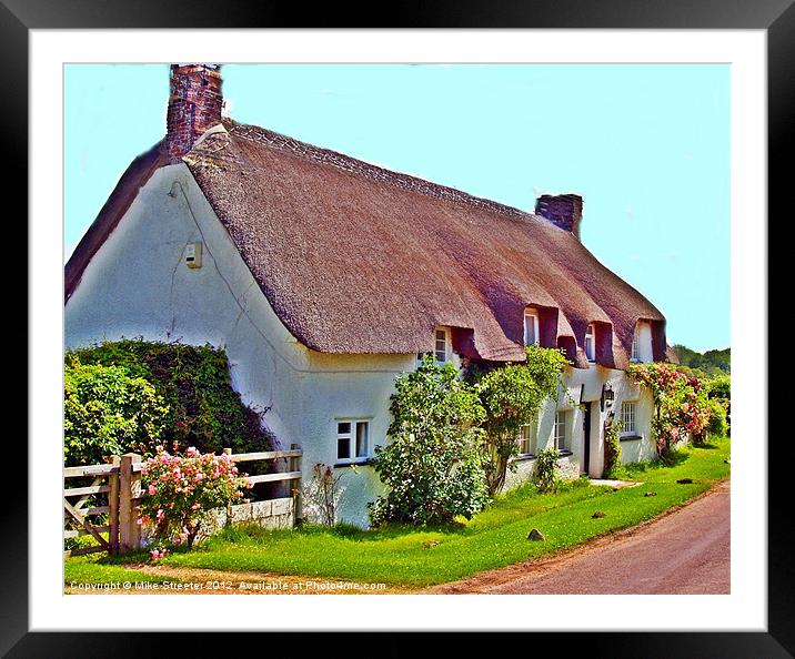 Country Cottage Framed Mounted Print by Mike Streeter