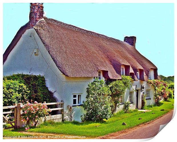Country Cottage Print by Mike Streeter