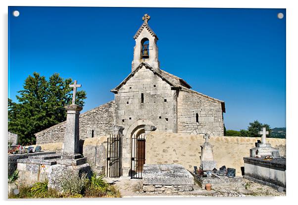 St Pantaleon Church, Provence, France Acrylic by Jacqi Elmslie