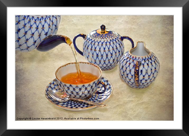 Tea Time Framed Mounted Print by Louise Heusinkveld