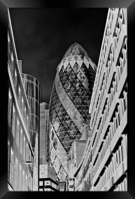 The Gherkin Building London Framed Print by David Pyatt