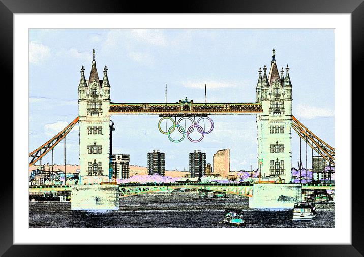 Tower Bridge art Framed Mounted Print by David Pyatt