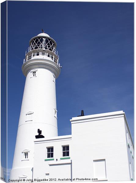 Flamborough Lighthouse Canvas Print by John Biggadike