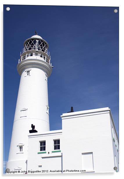Flamborough Lighthouse Acrylic by John Biggadike