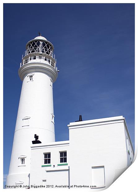 Flamborough Lighthouse Print by John Biggadike