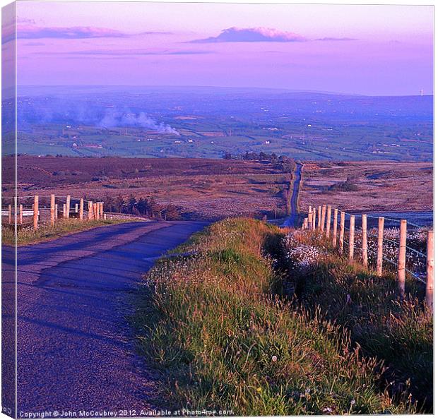 The Road to Pigeon Top Canvas Print by John McCoubrey