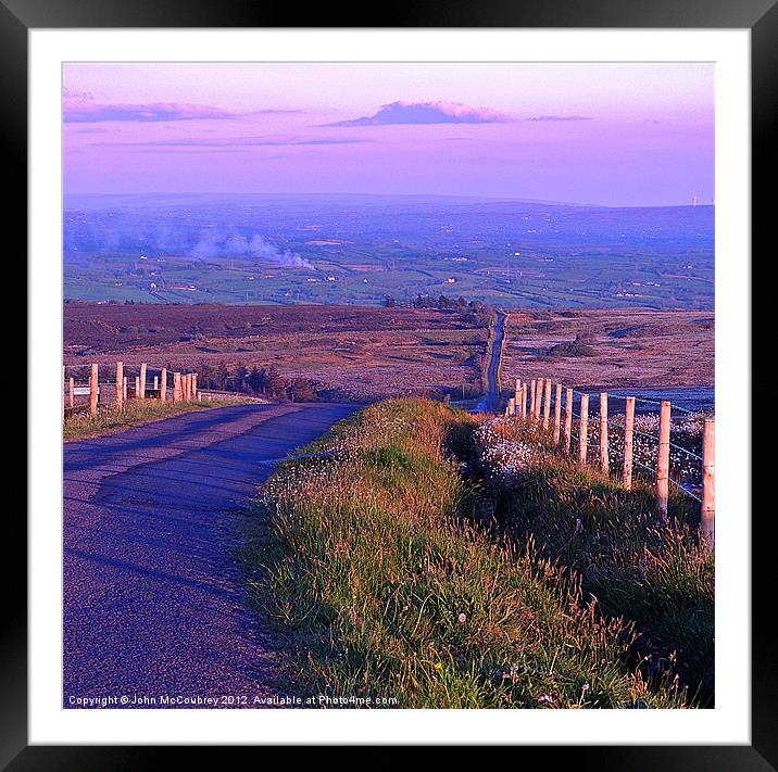 The Road to Pigeon Top Framed Mounted Print by John McCoubrey