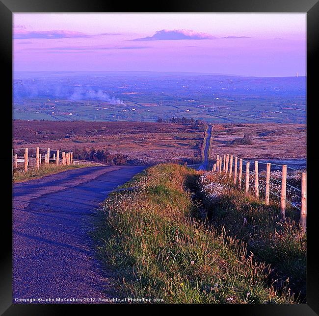 The Road to Pigeon Top Framed Print by John McCoubrey