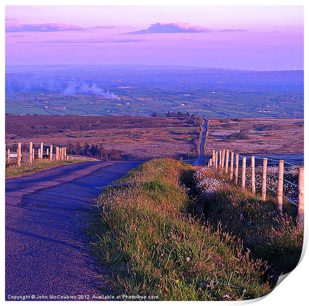 The Road to Pigeon Top Print by John McCoubrey