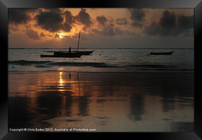 Mombasa sunrise Framed Print by Chris Barker
