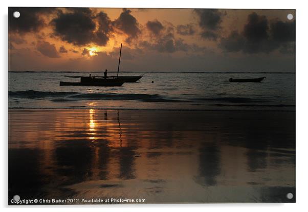 Mombasa sunrise Acrylic by Chris Barker