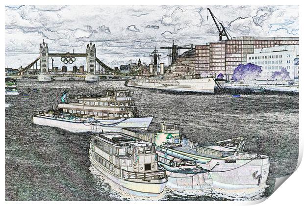 River Thames Art Print by David Pyatt