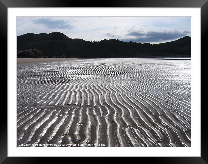 Sand Pattern on Gruinard Beach Framed Mounted Print by Jennifer Henderson
