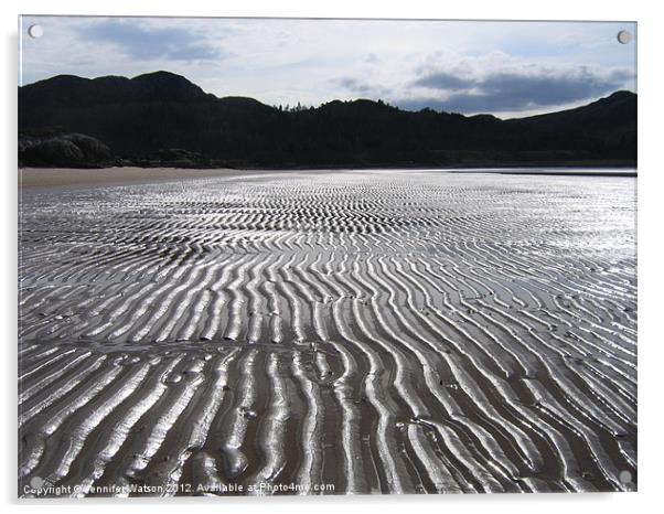 Sand Pattern on Gruinard Beach Acrylic by Jennifer Henderson