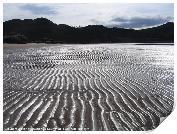 Sand Pattern on Gruinard Beach Print by Jennifer Henderson