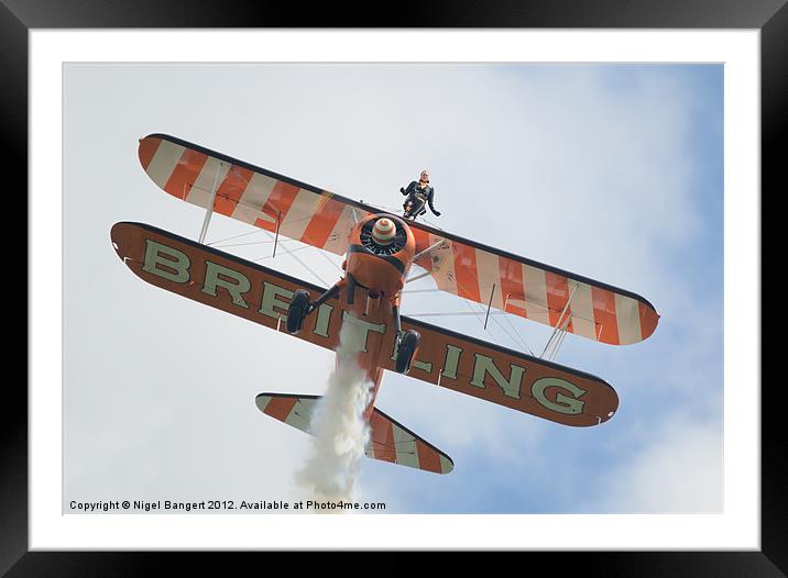 Breitling Wingwalker Framed Mounted Print by Nigel Bangert