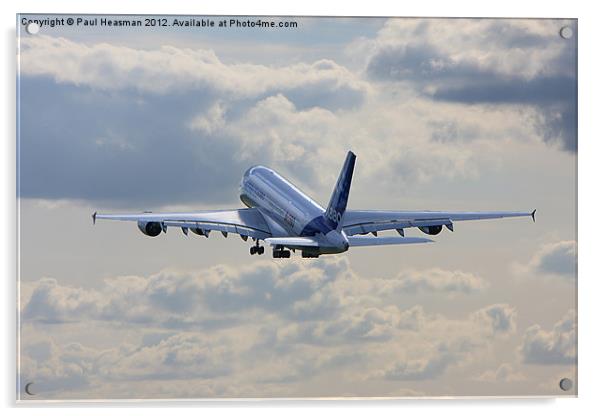 Airbus A380 takeoff Acrylic by P H