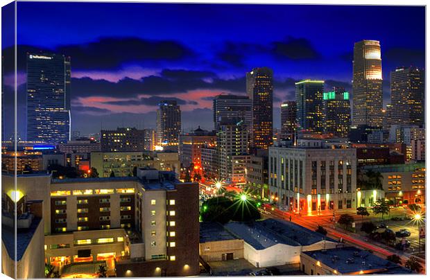 L.A. Sunset Canvas Print by Panas Wiwatpanachat