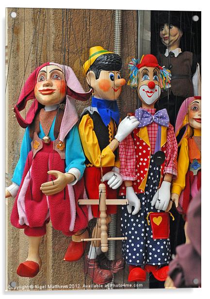 String Puppets Prague Acrylic by Nigel Matthews