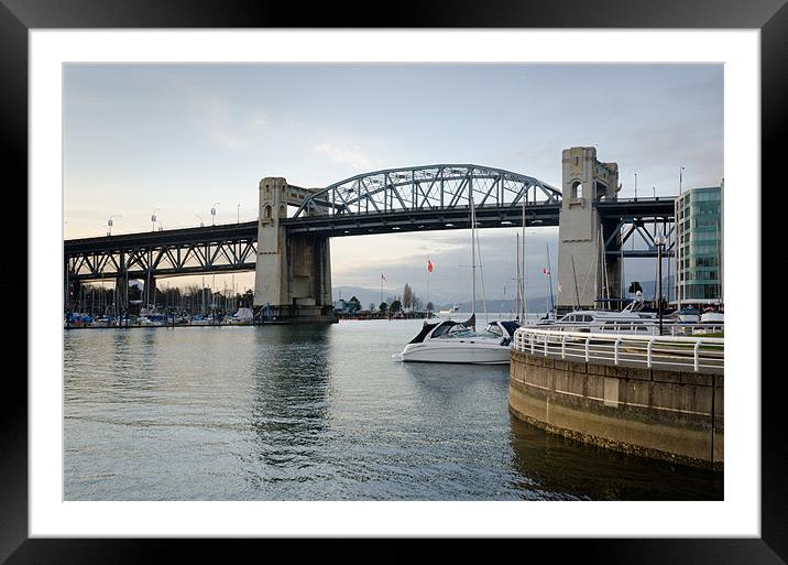 BURRARD BRIDGE Street Vancouver, BC, Canada Framed Mounted Print by Andy Smy