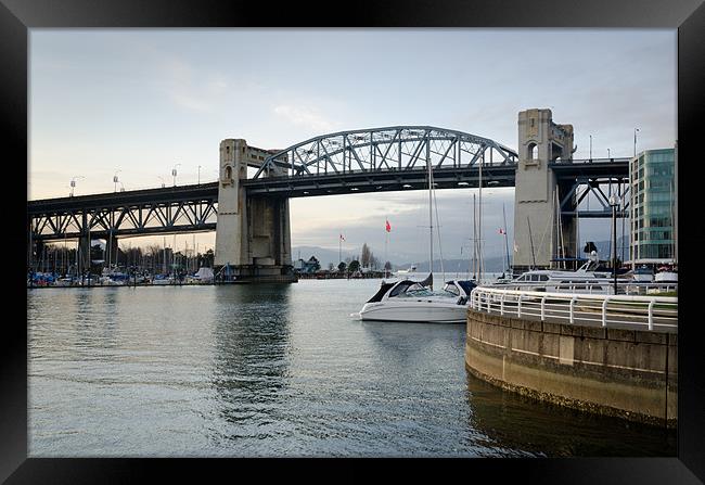 BURRARD BRIDGE Street Vancouver, BC, Canada Framed Print by Andy Smy