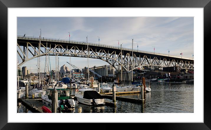 GRANVILLE BRIDGE, Vancouver to Granville Island, B Framed Mounted Print by Andy Smy