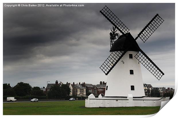 Lytham lighthouse Print by Chris Barker