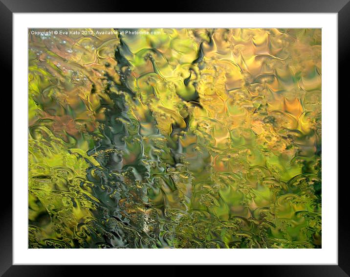 Rain in the forest Framed Mounted Print by Eva Kato