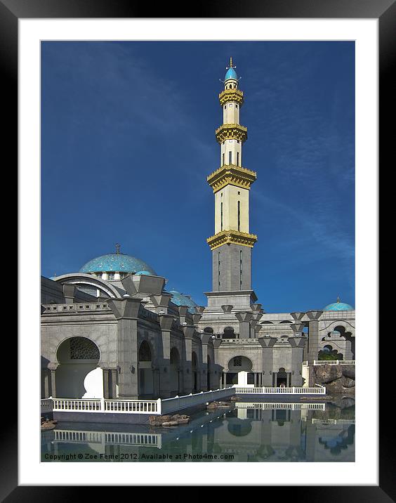 Masjid Wilayah in Kuala Lumpur Framed Mounted Print by Zoe Ferrie