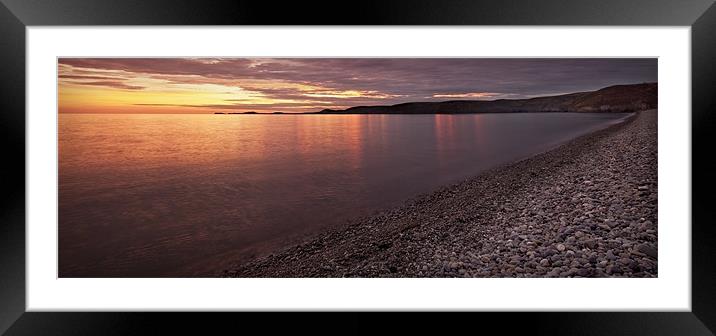 NEWGALE SUNSET#1 Framed Mounted Print by Anthony R Dudley (LRPS)