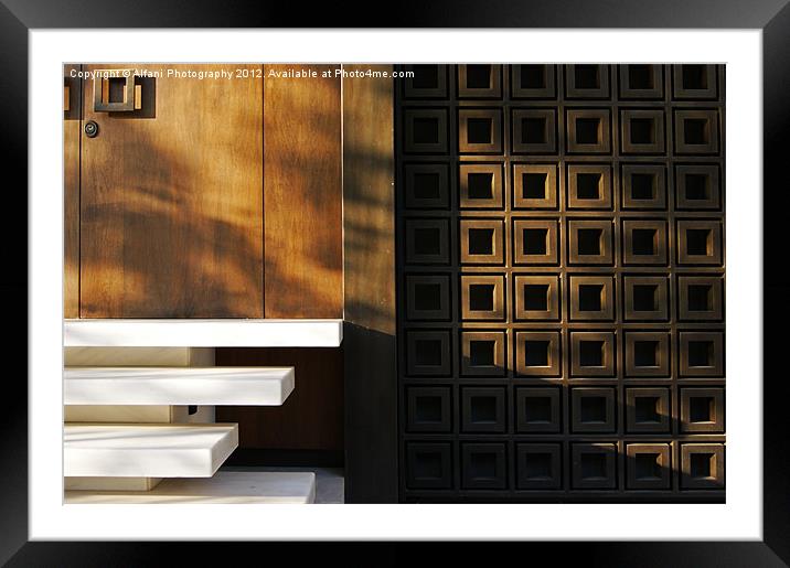Grids & plates Framed Mounted Print by Alfani Photography