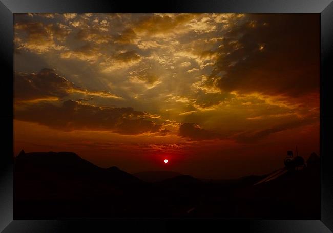 Sunset over Oludeniz Framed Print by LucyBen Lloyd
