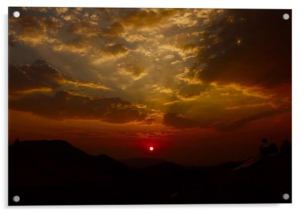 Sunset over Oludeniz Acrylic by LucyBen Lloyd