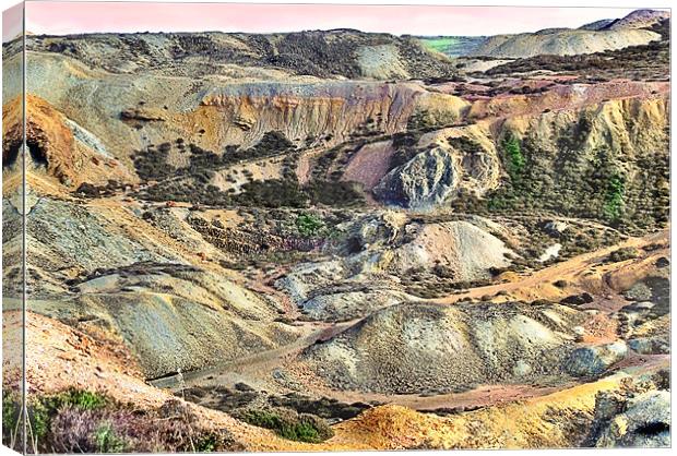Parys Mountain Anglesey Wales Canvas Print by philip clarke