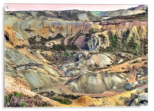 Parys Mountain Anglesey Wales Acrylic by philip clarke