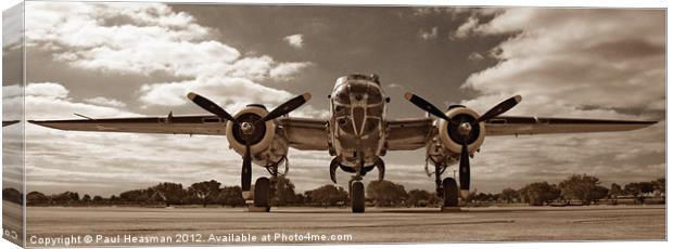 B25 Mitchell Bomber Canvas Print by P H