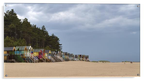 Beach Huts on Wells-next-the-Sea in North Norfolk Acrylic by Mike Gorton