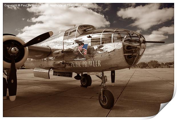 B25 Pacific Prowler Print by P H