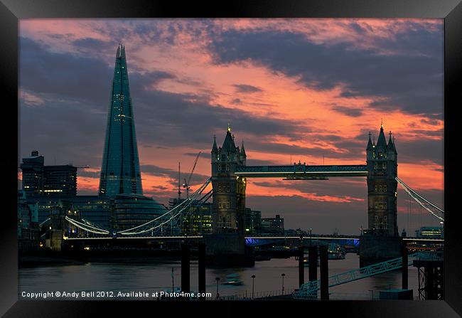 Tower Bridge Sunset Framed Print by Andy Bell