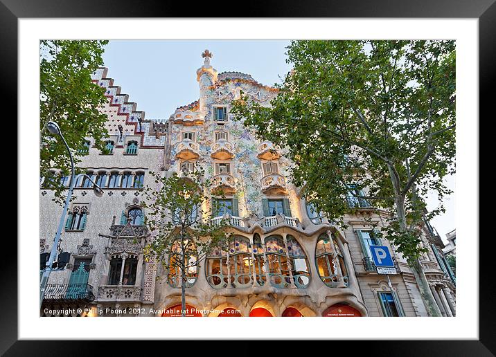Casa Batllo Building Barcelona Framed Mounted Print by Philip Pound