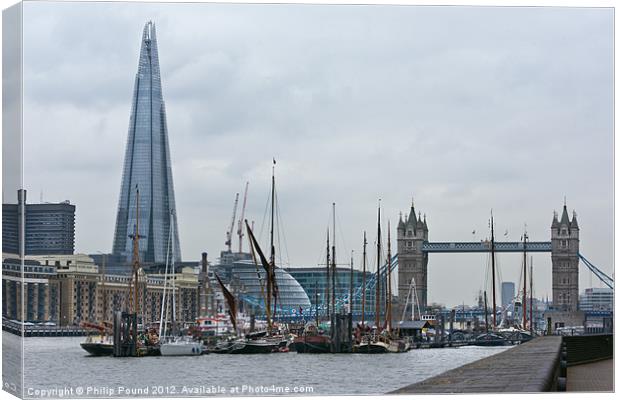 Tower Bridge and the Shard Canvas Print by Philip Pound